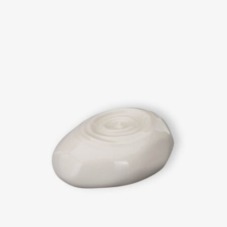 Χειροποίητη κεραμική τεφροδόχος "Resonance" Λευκό Κρεμ