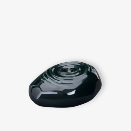 Χειροποίητη κεραμική μικρή αναμνηστική τεφροδόχος "Resonance" Πράσινο