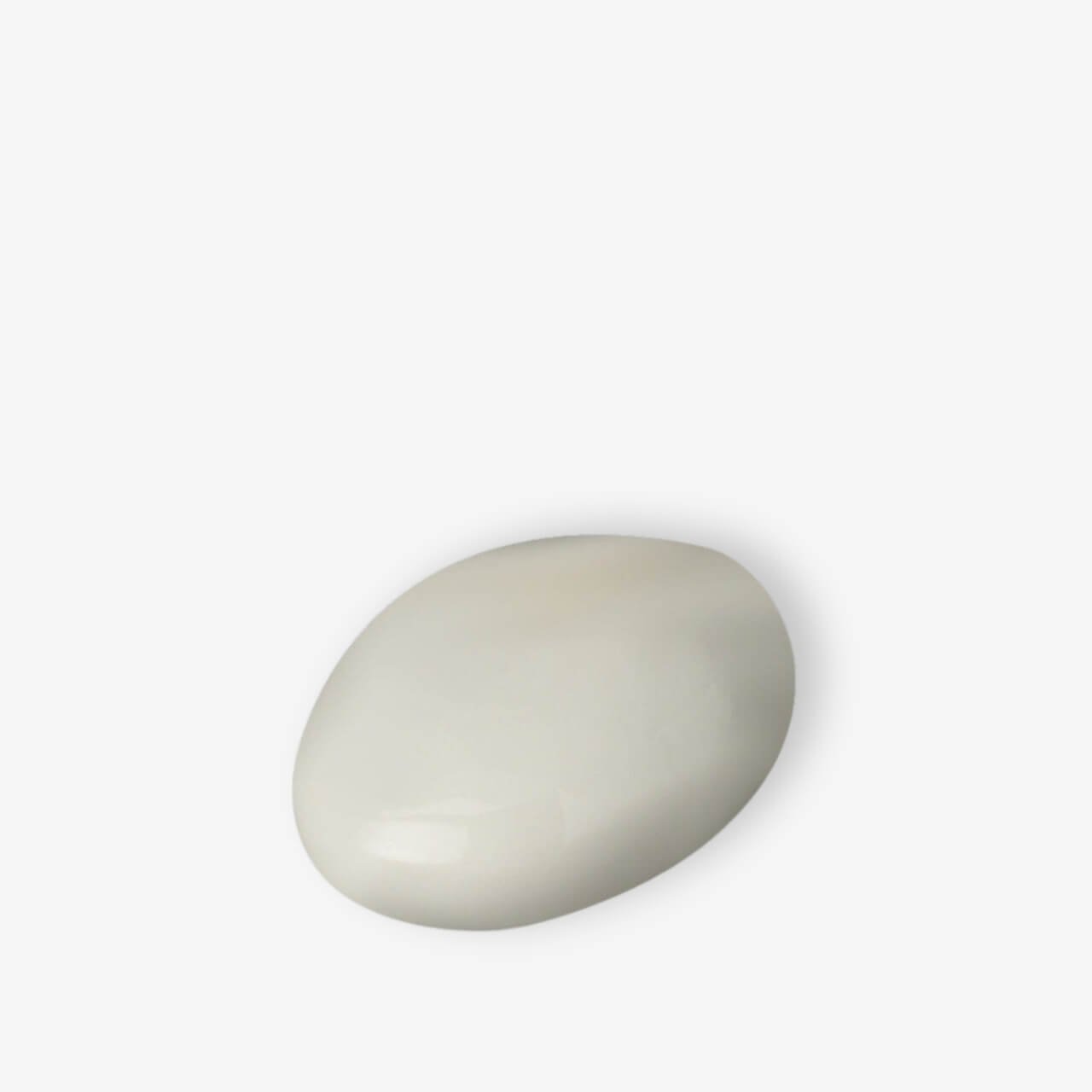 Χειροποίητη κεραμική μικρή αναμνηστική τεφροδόχος "Stone" Λευκό Κρεμ