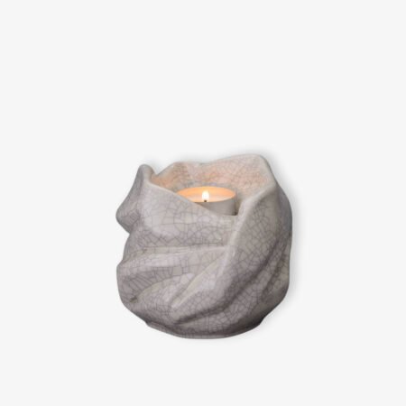 Χειροποίητη κεραμική μικρή αναμνηστική τεφροδόχος "The Holy Mother" Κρακελέ