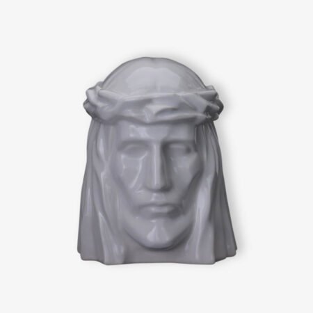 Χειροποίητη κεραμική τεφροδόχος The Crist Λευκό