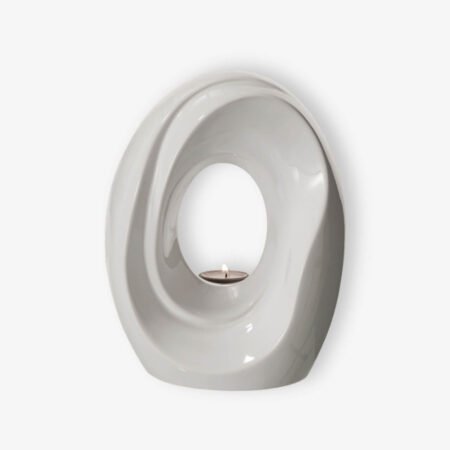 Χειροποίητη κεραμική τεφροδόχος "The Passage" Λευκό