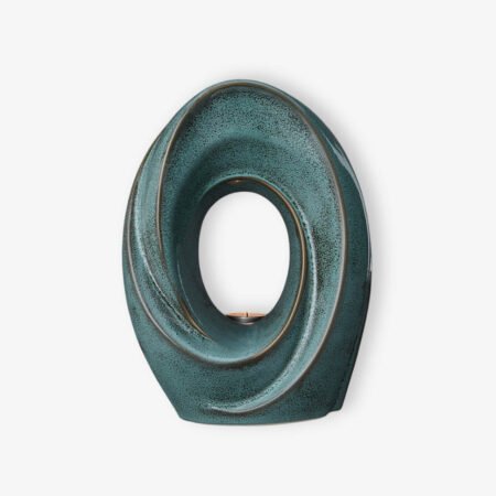 Χειροποίητη κεραμική τεφροδόχος The Passage Πράσινο Μελανζέ