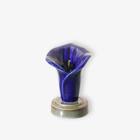 Μικρή αναμνηστική κεραμική τεφροδόχος "Calla Lily" Μπλε
