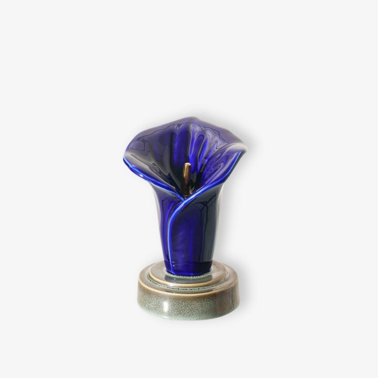 Μικρή αναμνηστική κεραμική τεφροδόχος "Calla Lily" Μπλε