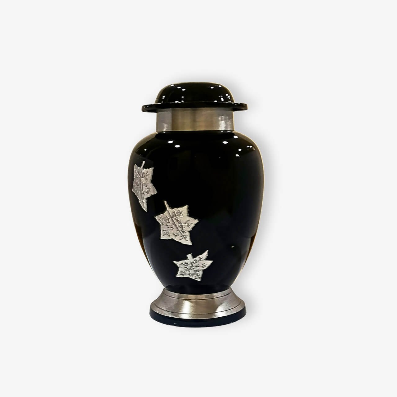 Μεταλλική τεφροδόχος "Leaves" Μαύρο